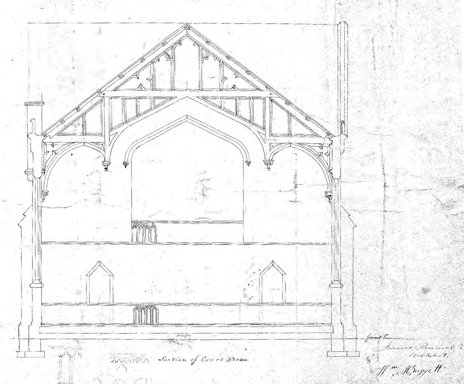 Original architectural renderings by James Renwick, Jr. — 1852